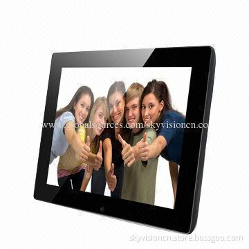 12.1-inch LCD Digital Photo Frame with Mirror Cover, Table Stand and Wall-mount